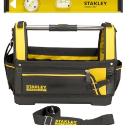 Stanley Boîte à Outils 1-93-951SBL Sac à Outils Ouvert Fatmax 18" + Niveau Poutre En I 600 Mm