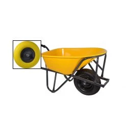 Little Jumbo Brouette 1251000950 HDPE 90L Pavés Jaunes Avec Roue Anti-fuite