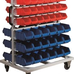 Huvema Chariot à Outils K4082 Système De Rayonnage Mobile Avec 78 Bacs De Stockage